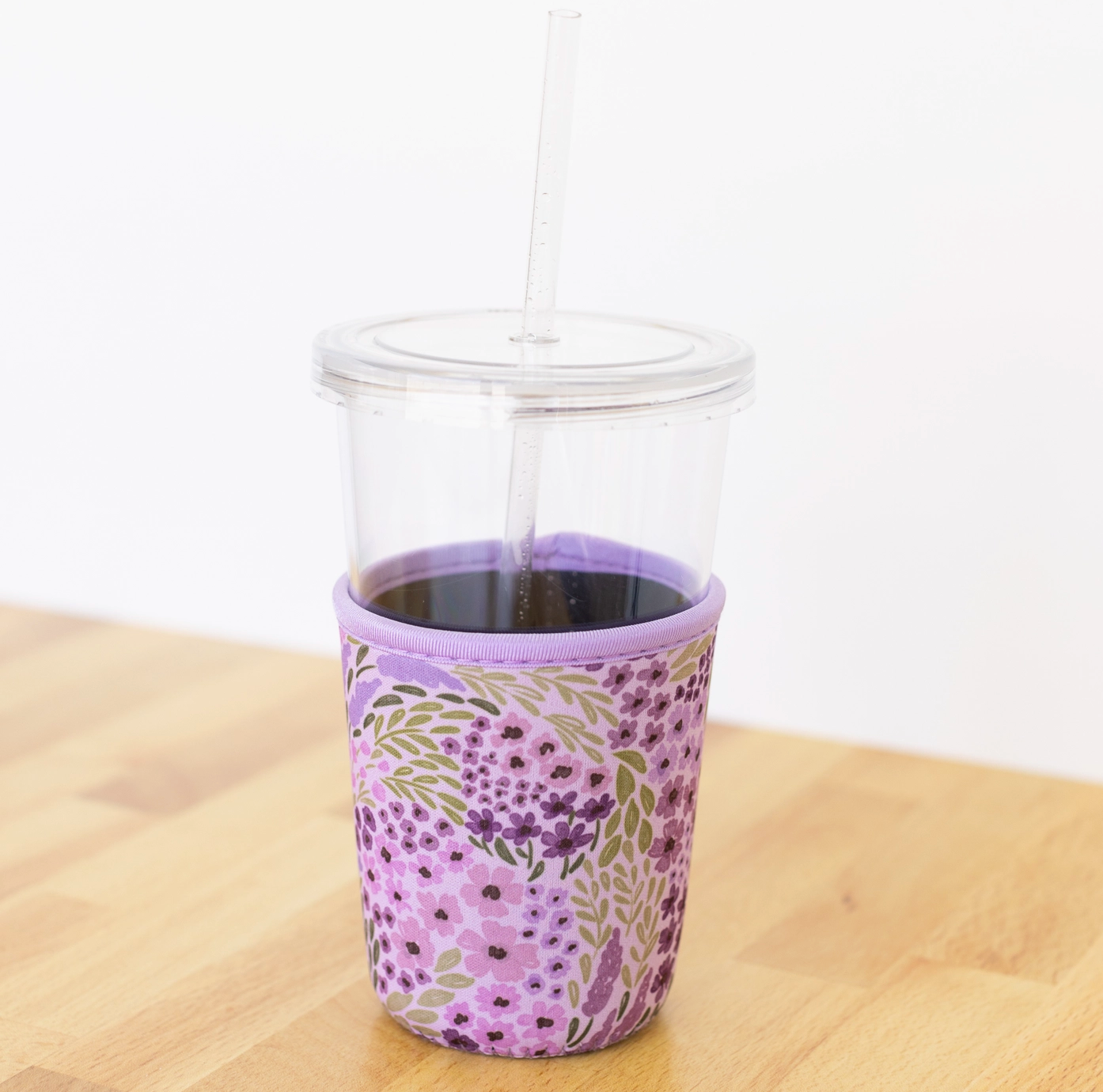 Lilac Floral Drink Sleeve