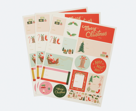 Deck the Halls Labels + Stickers