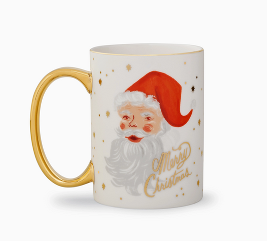 Winking Santa Claus Porcelain Mug