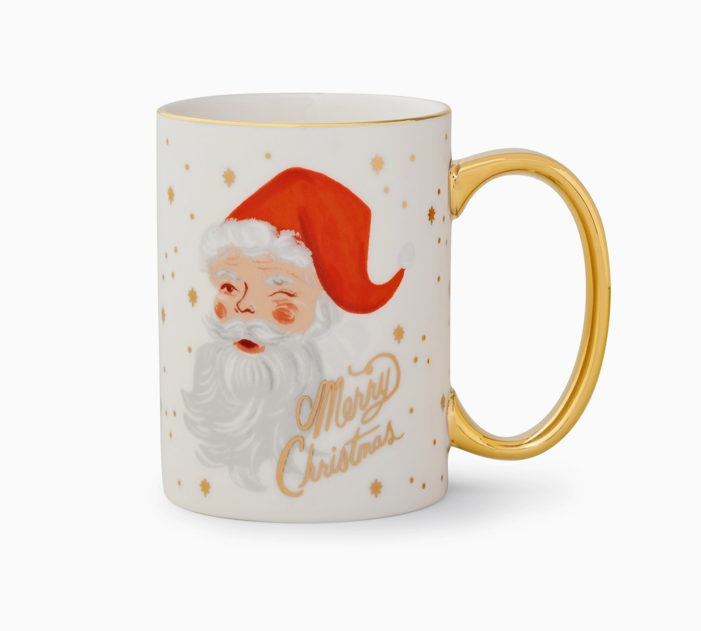 Winking Santa Claus Porcelain Mug