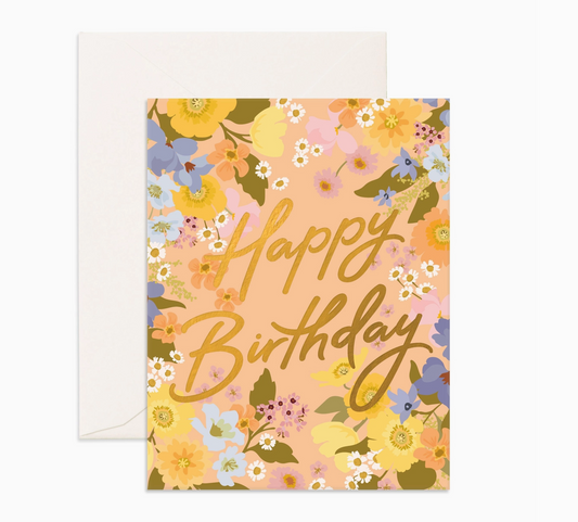 Birthday Florals Greeting Card