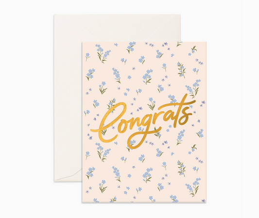 Congrats Forget-Me-Not Greeting Card