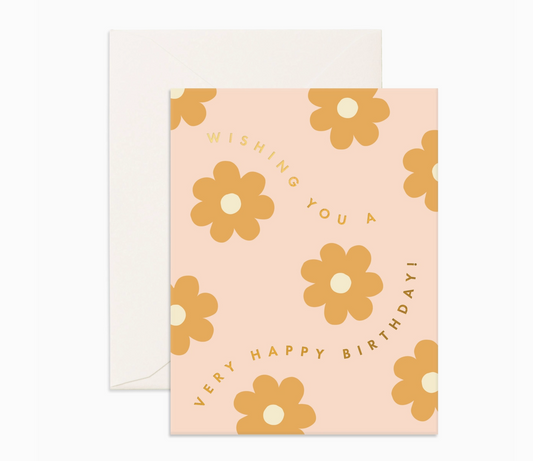 Happy Birthday Daisy Chain Greeting Card