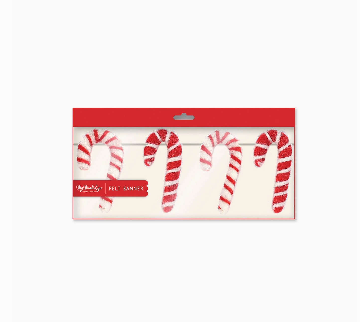 Puffy Felt Candy Cane Banner