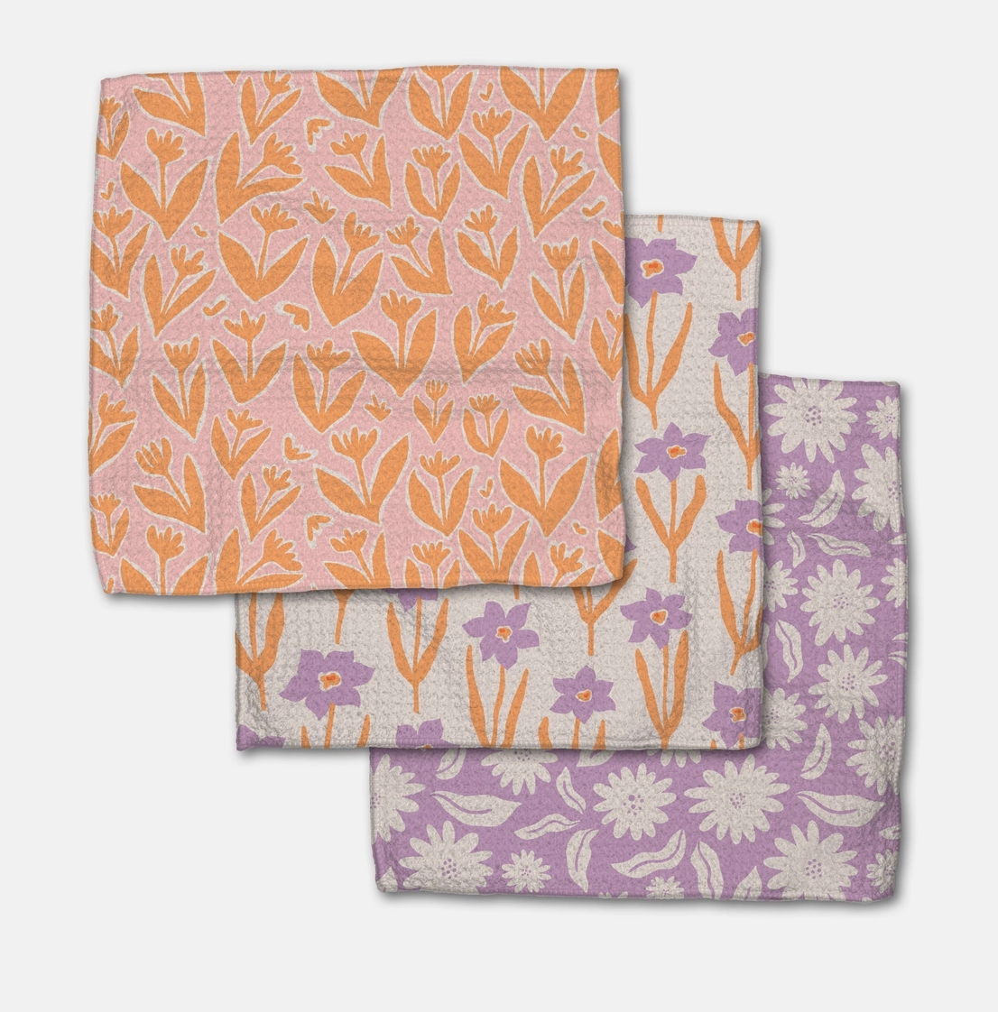 Spring Flowers Dishcloth Set