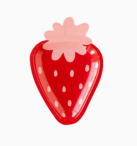 Strawberry Shaped Paper Plate