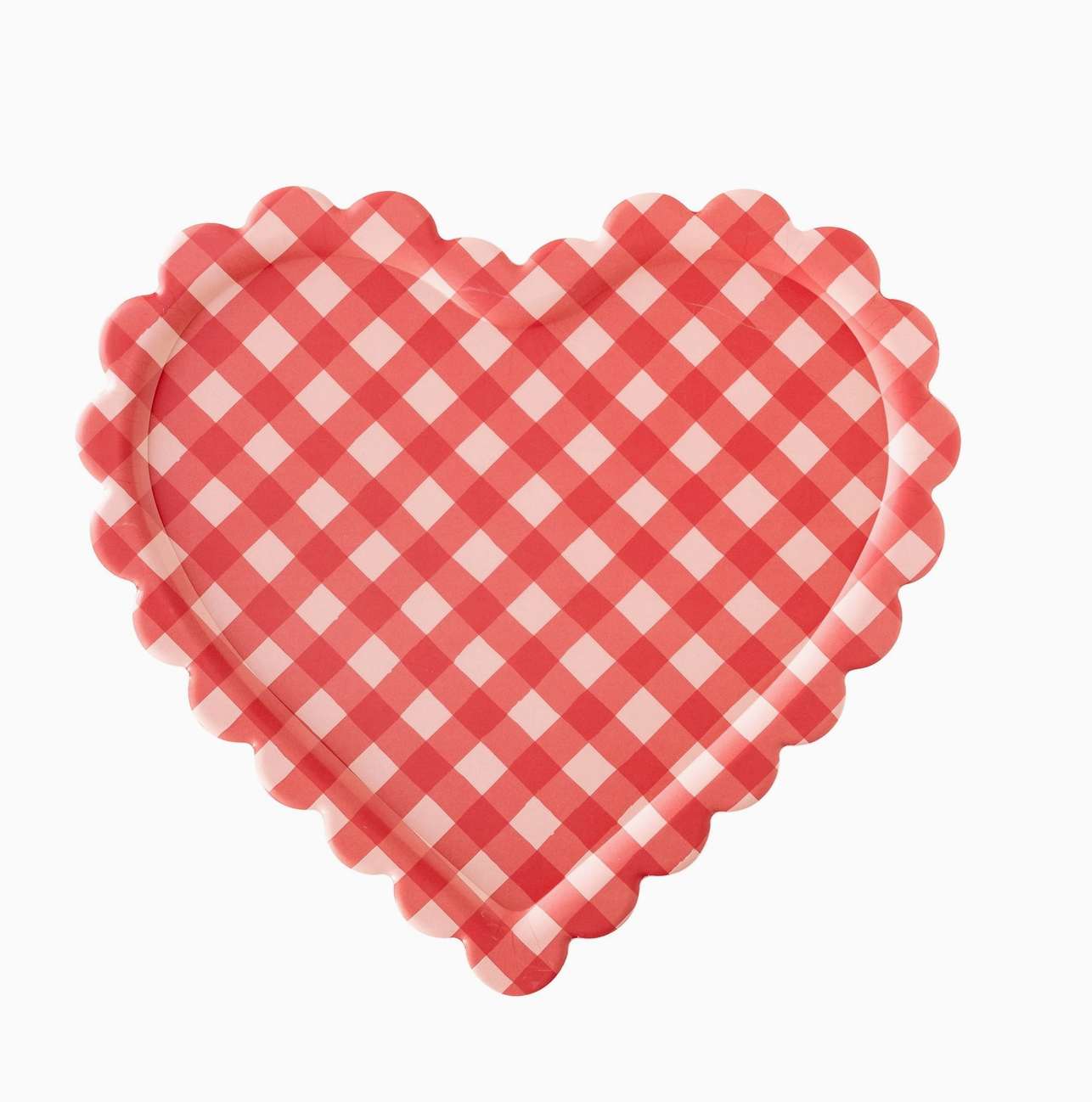 Checkered Heart Shaped Tray