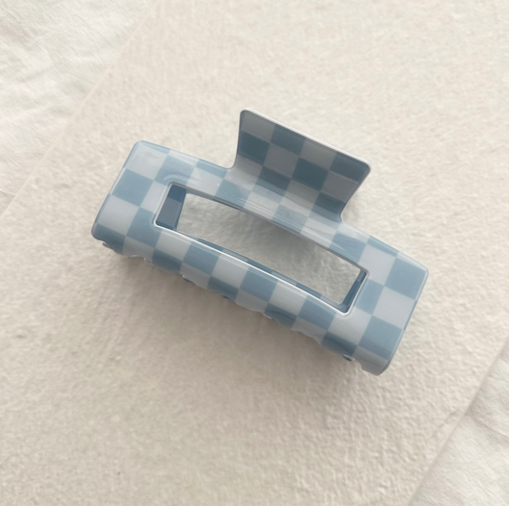 Checkered Hair Claw Clips