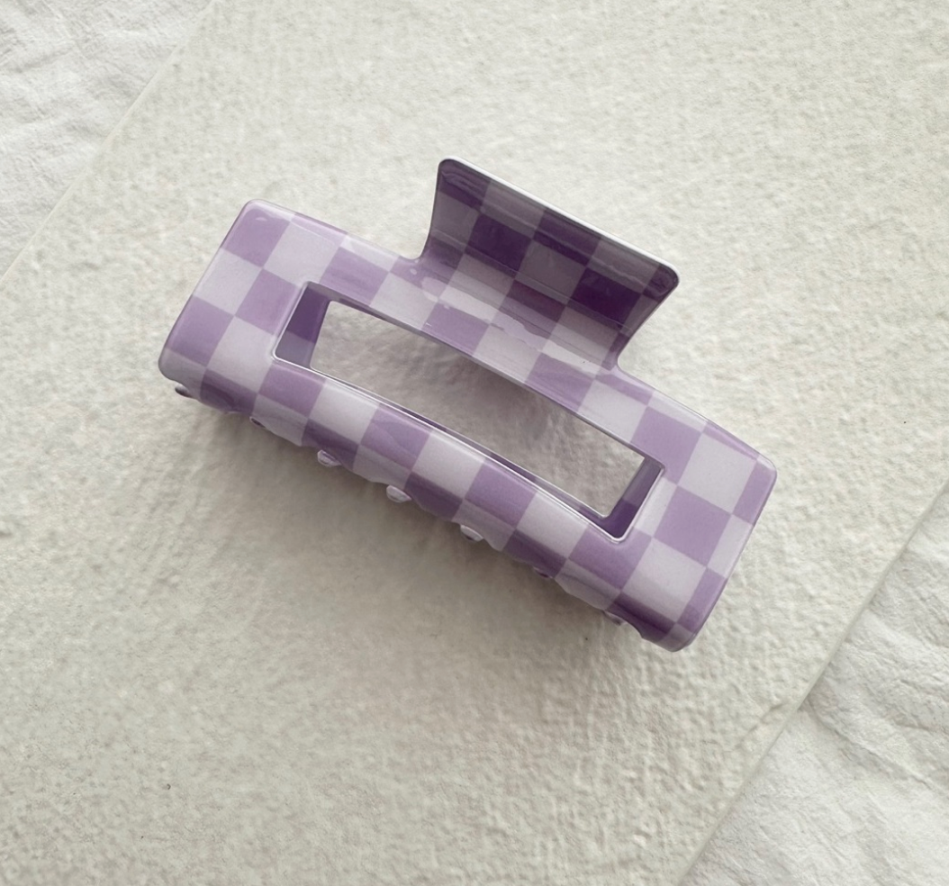 Checkered Hair Claw Clips