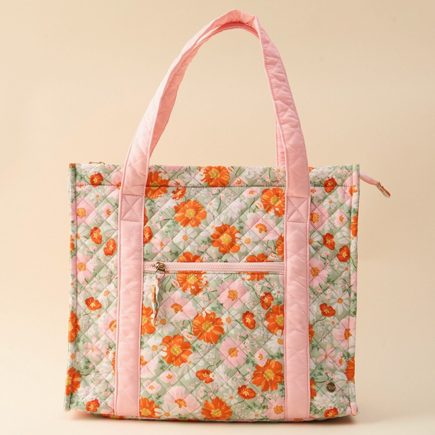 The Everyday Quilted Tote Bag - Pink Sage