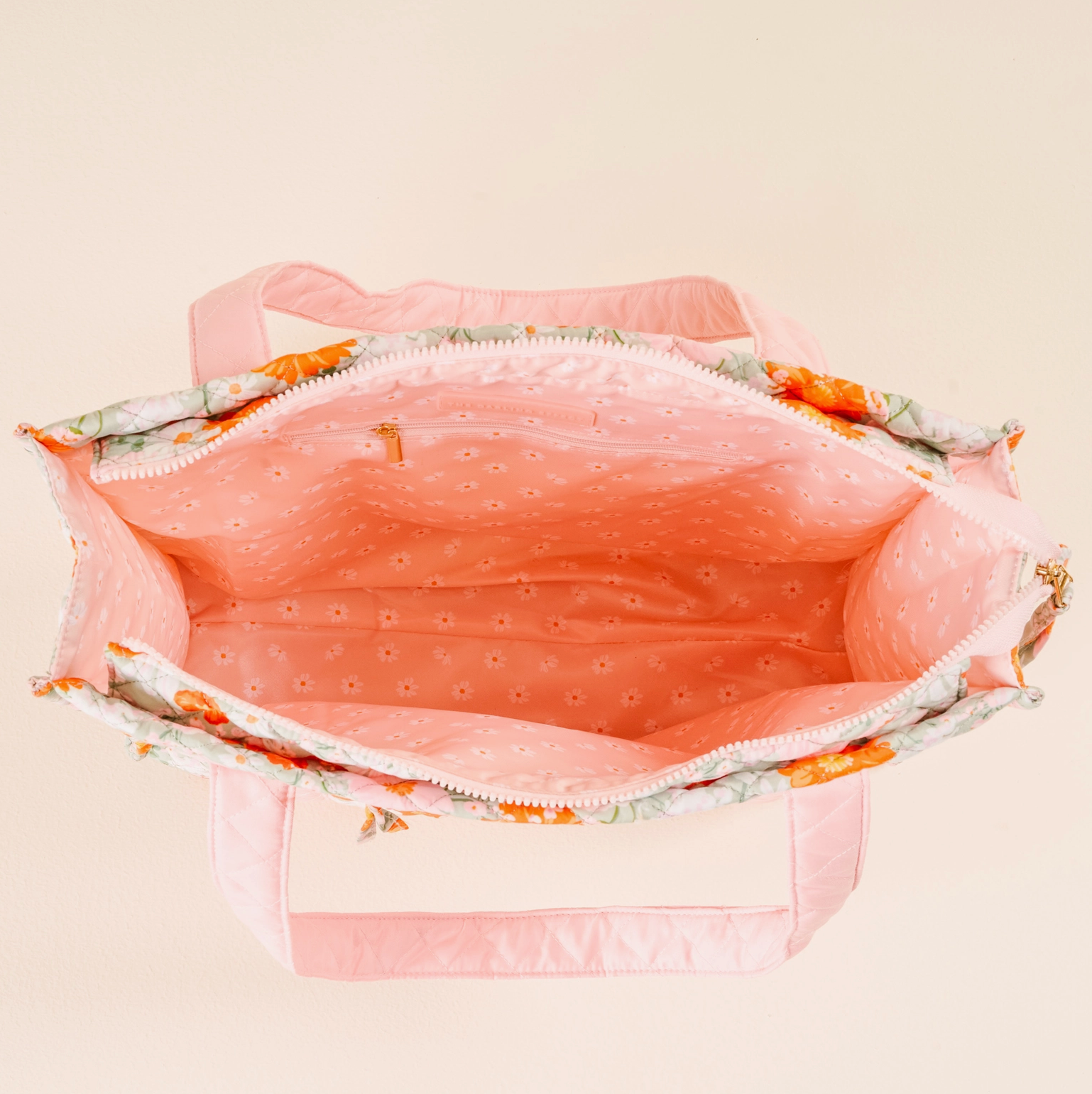 The Everyday Quilted Tote Bag - Pink Sage