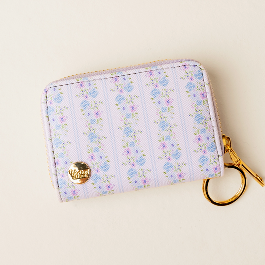 Petal Blue Zip Around Wallet