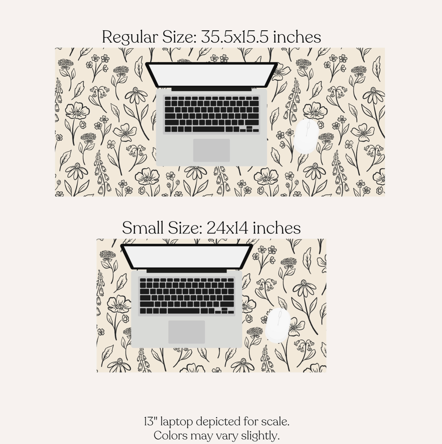 Pressed Floral Desk Pad