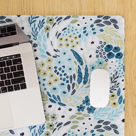 Waterfall Floral Desk Pad