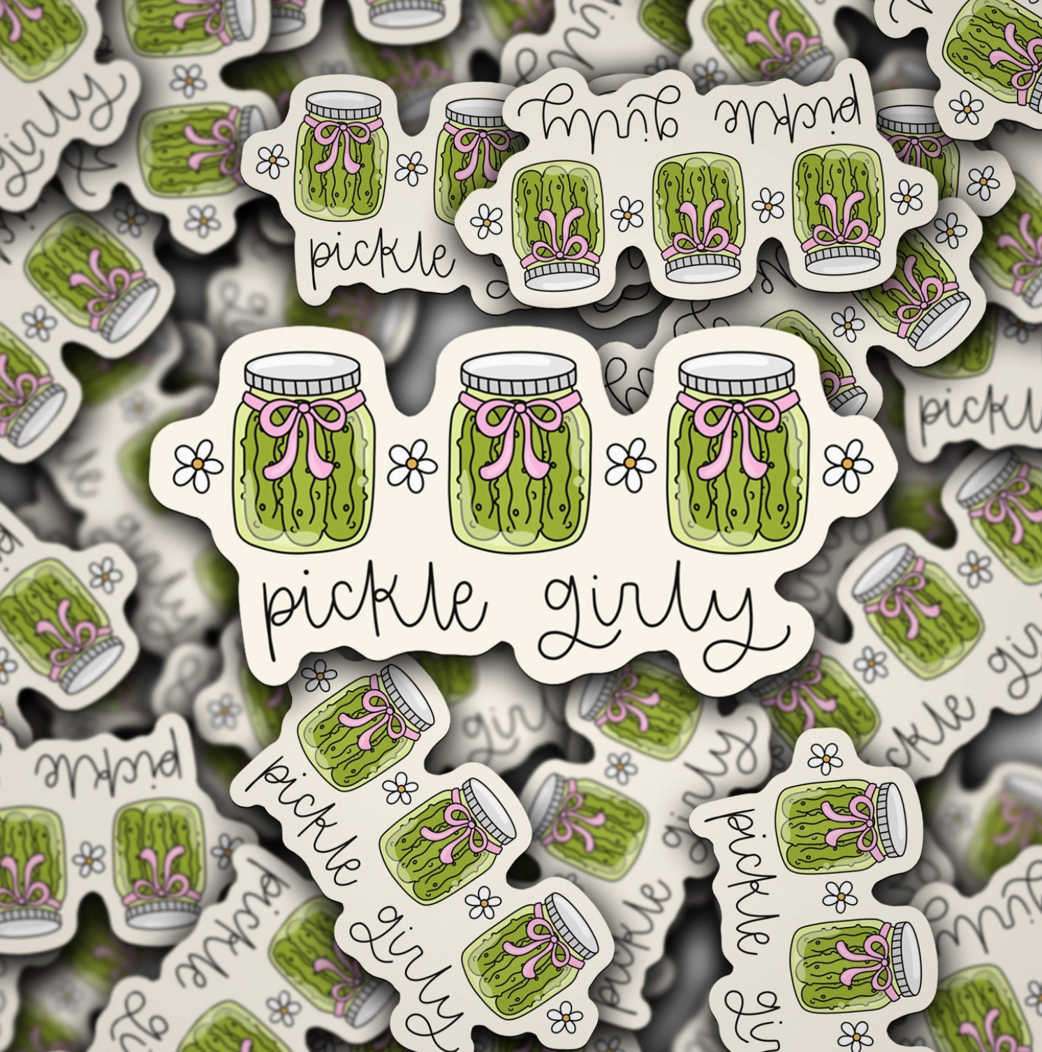 Pickle Girly Sticker
