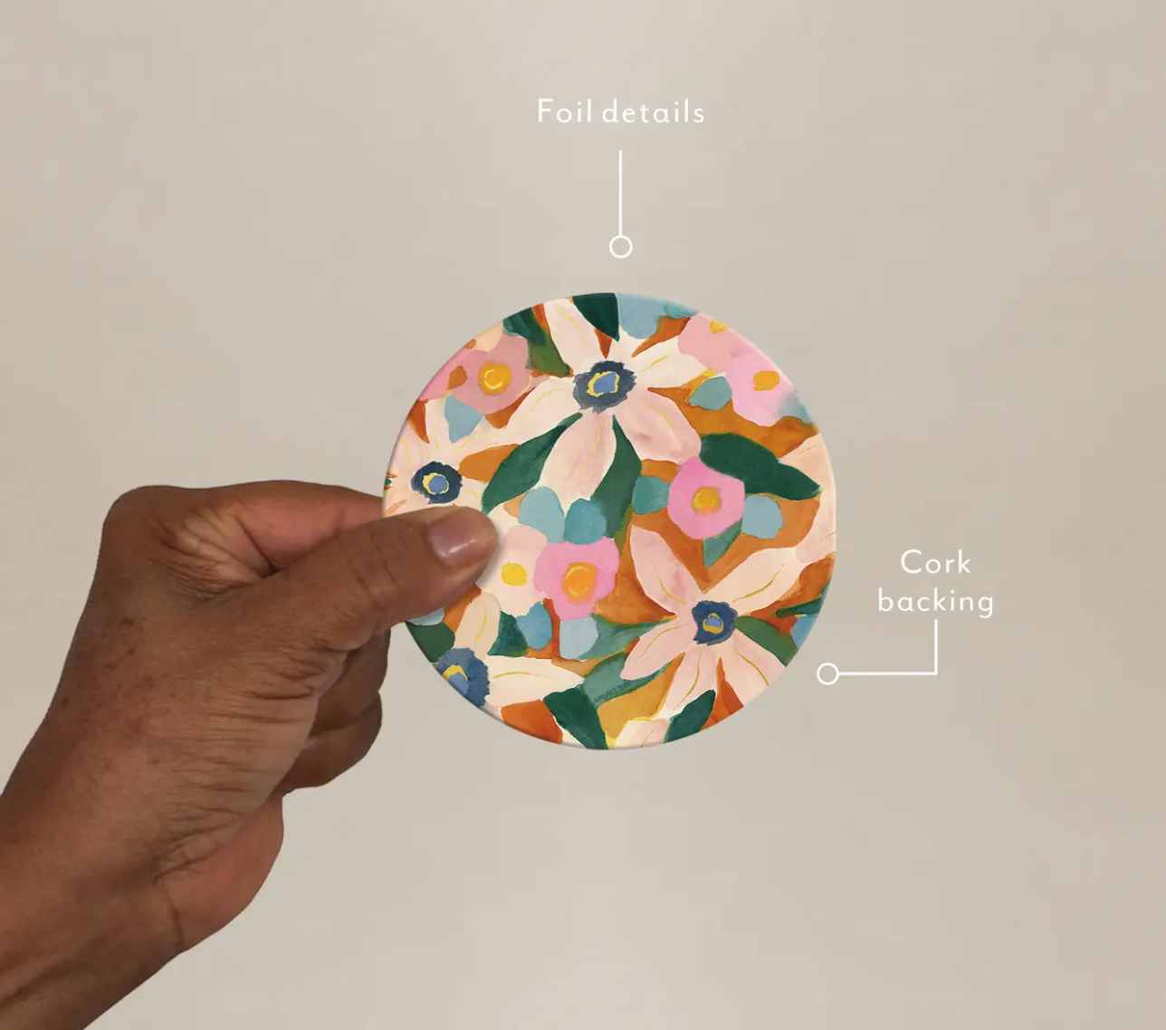 Pinwheel Floral Coaster