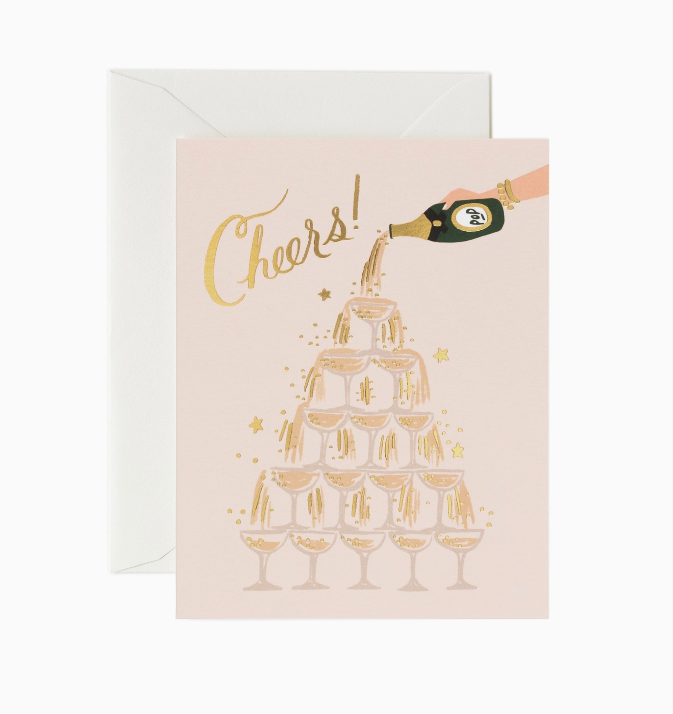 Champagne Tower Cheers Card
