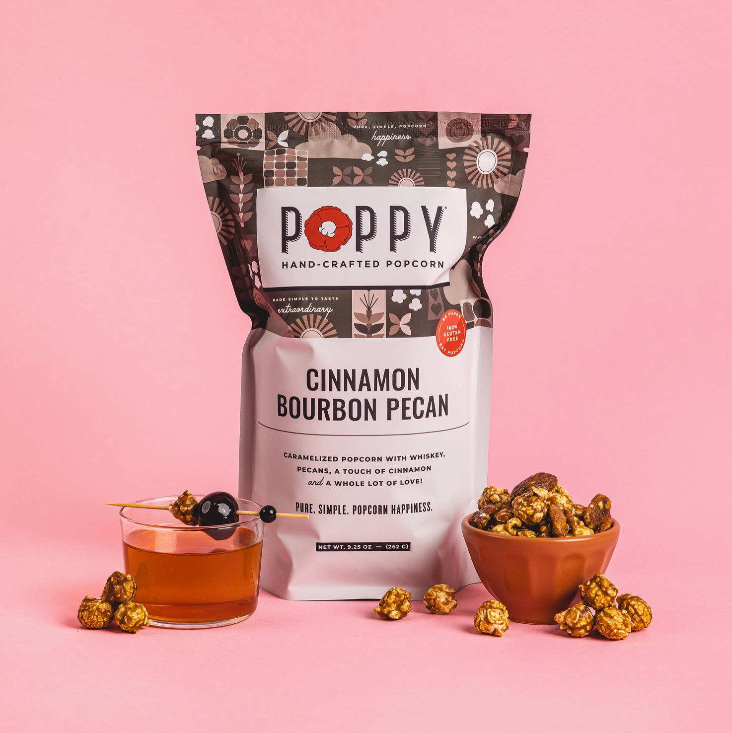 Cinnamon Bourbon Pecan Popcorn