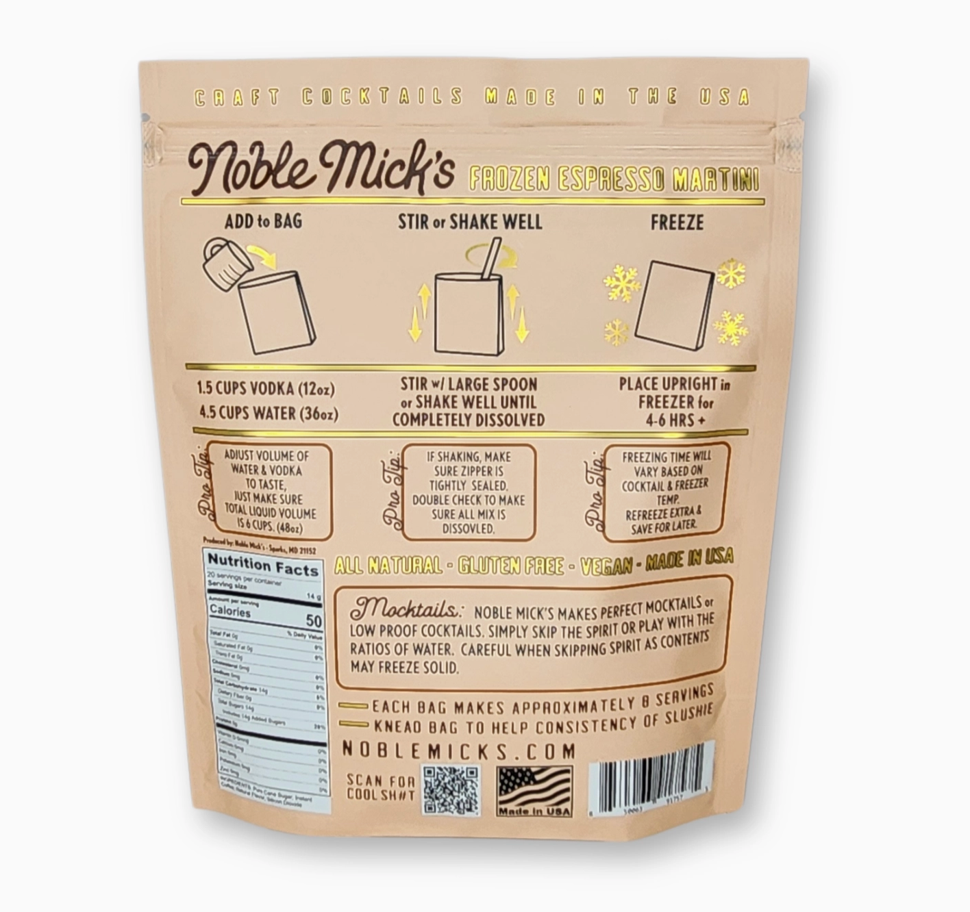 Espresso Martini Frozen Cocktail Bag