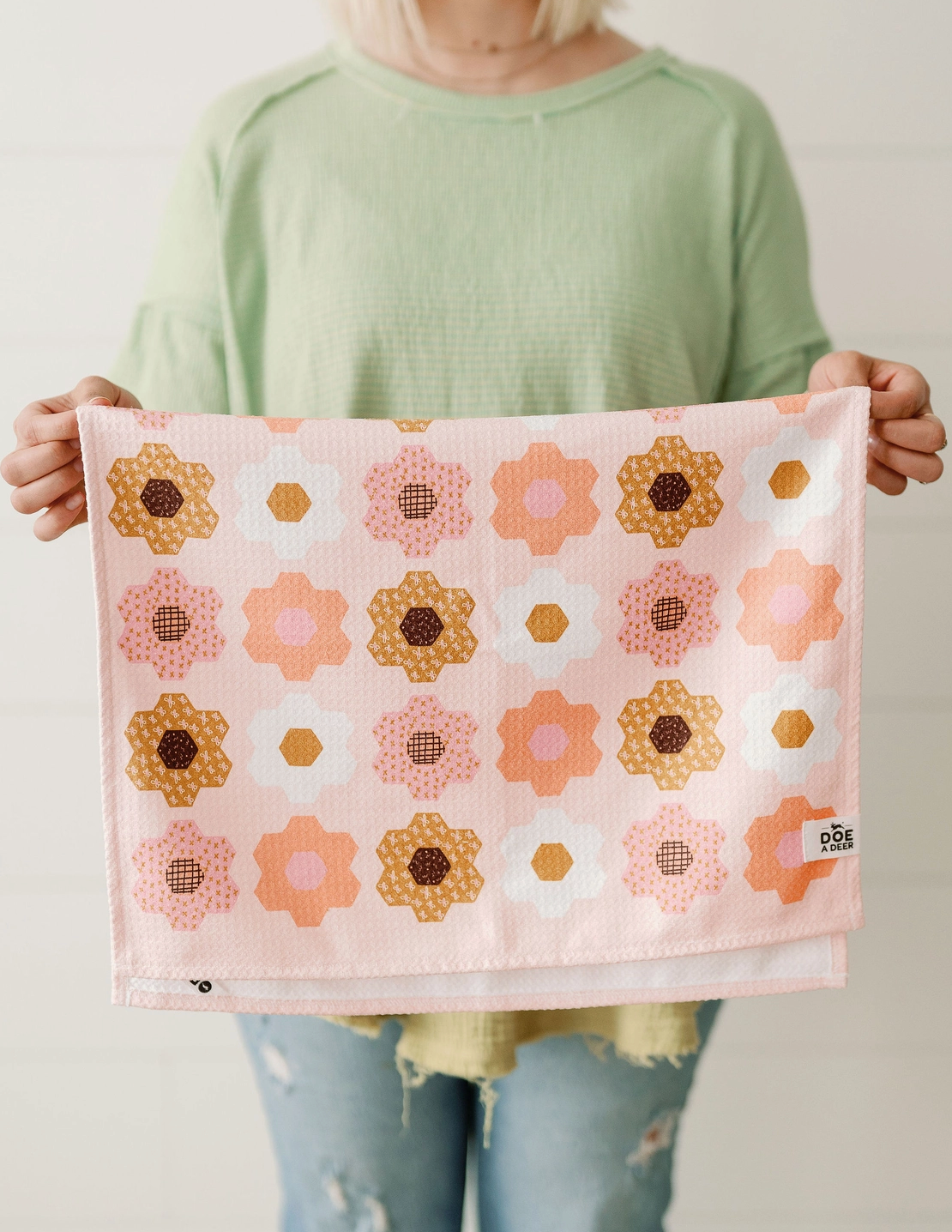 Flower Garden Waffle Towel