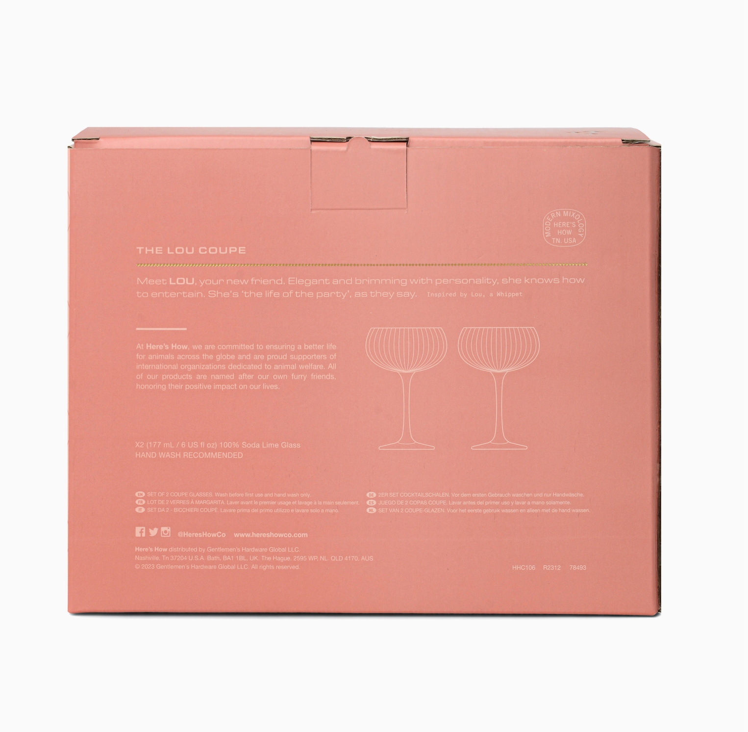 The Lou Coupe Glass - Blush