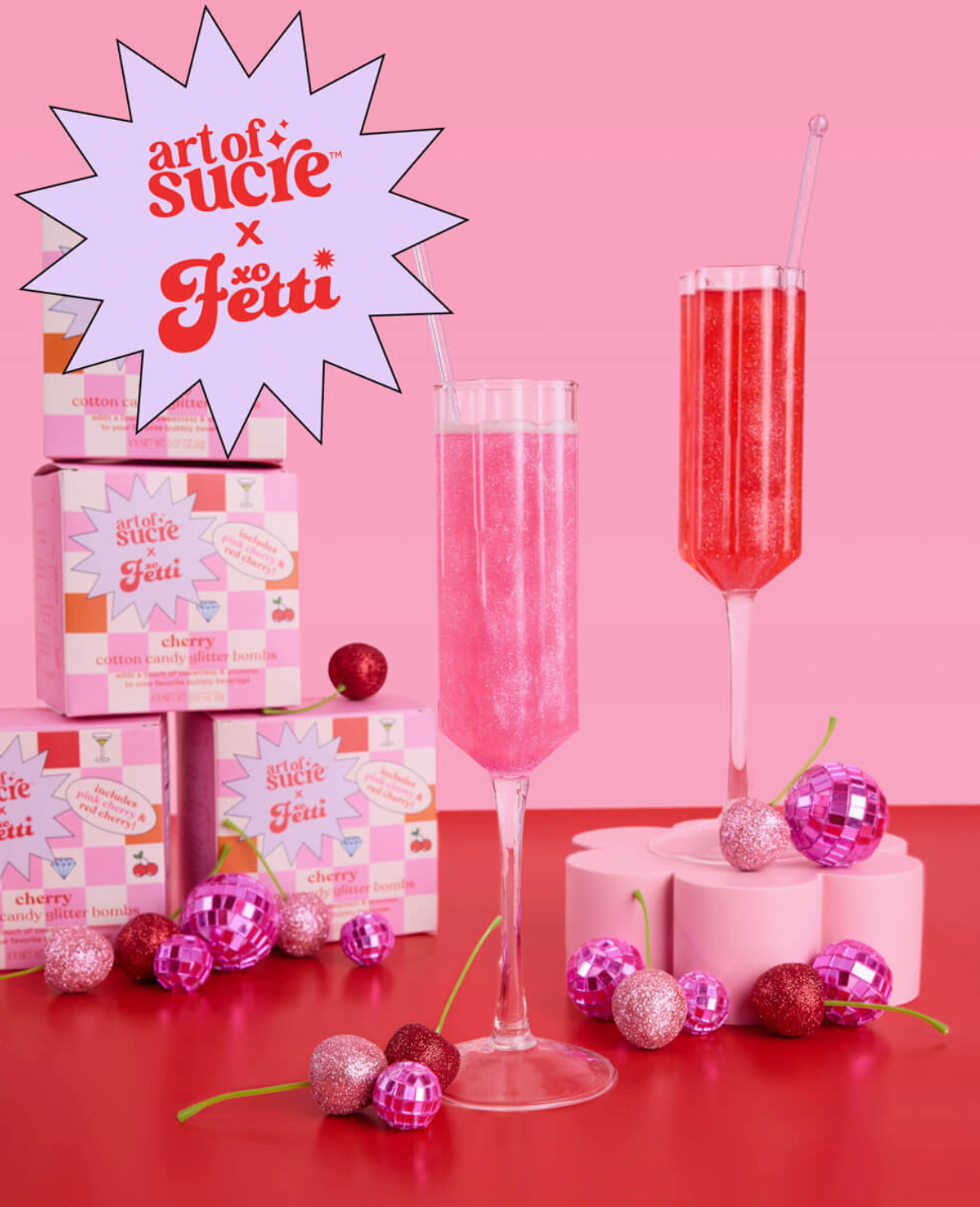 Cherry Glitter Bombs