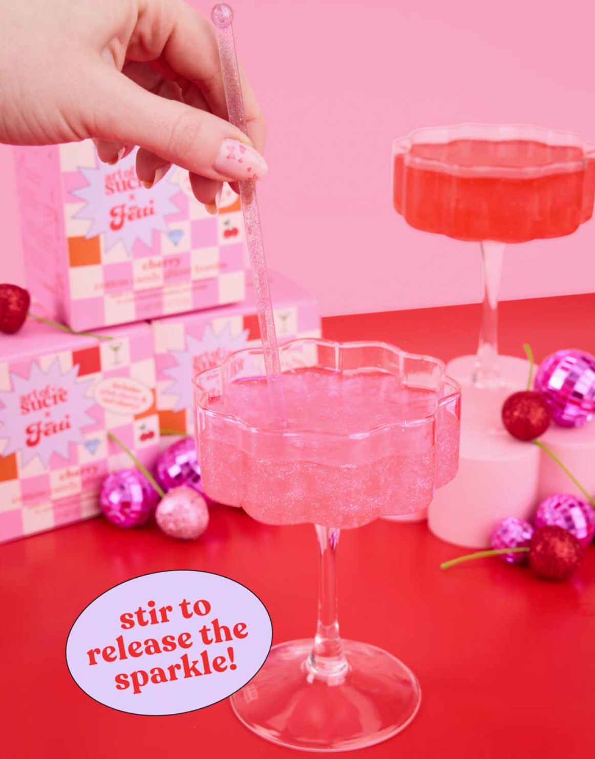 Cherry Glitter Bombs