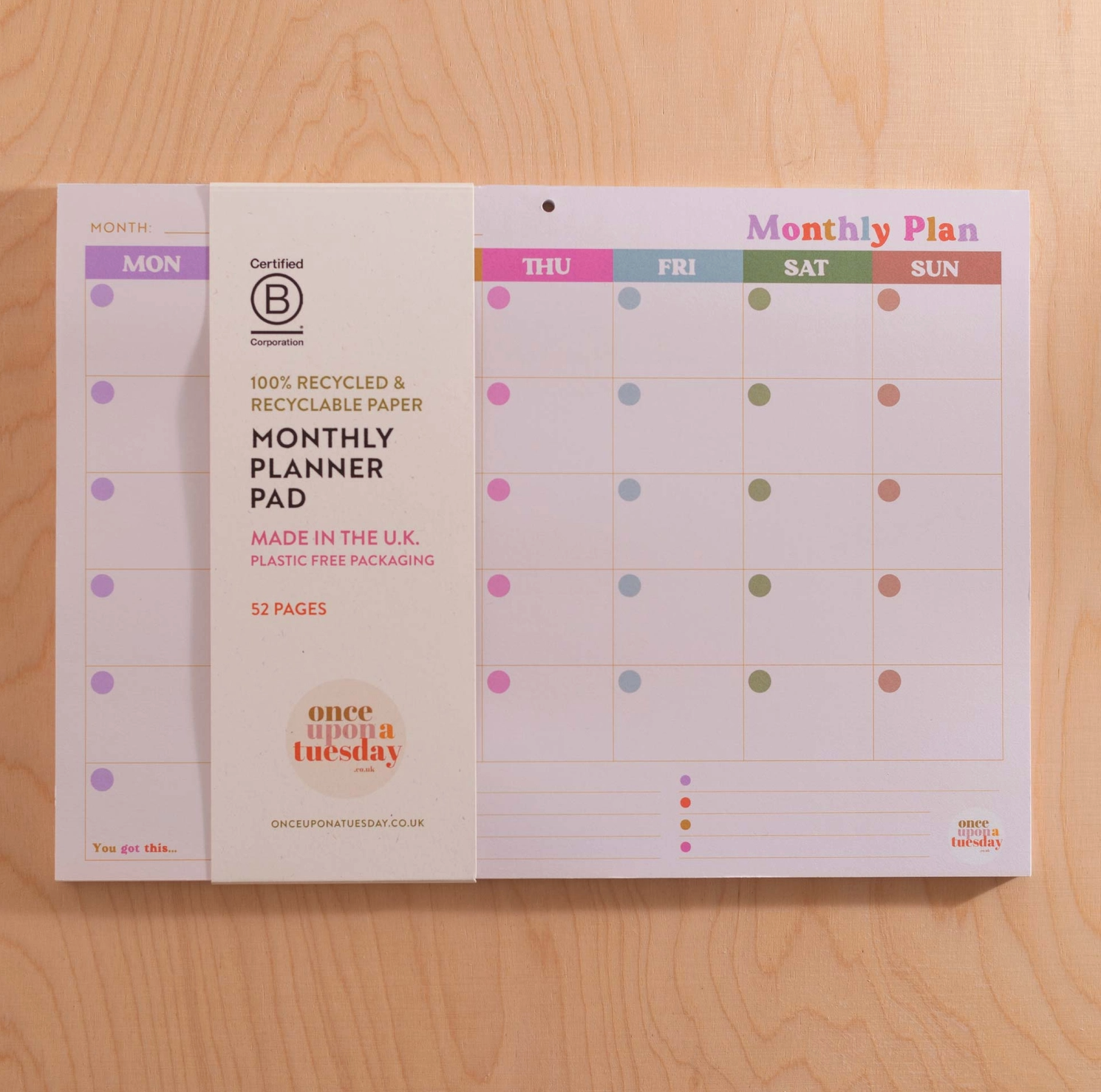 Monthly Planner Pad