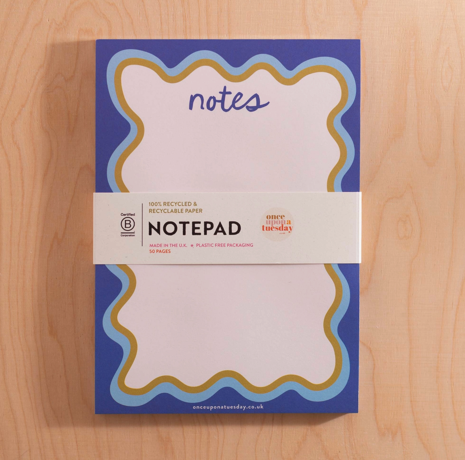 Blue Wavy Notepad