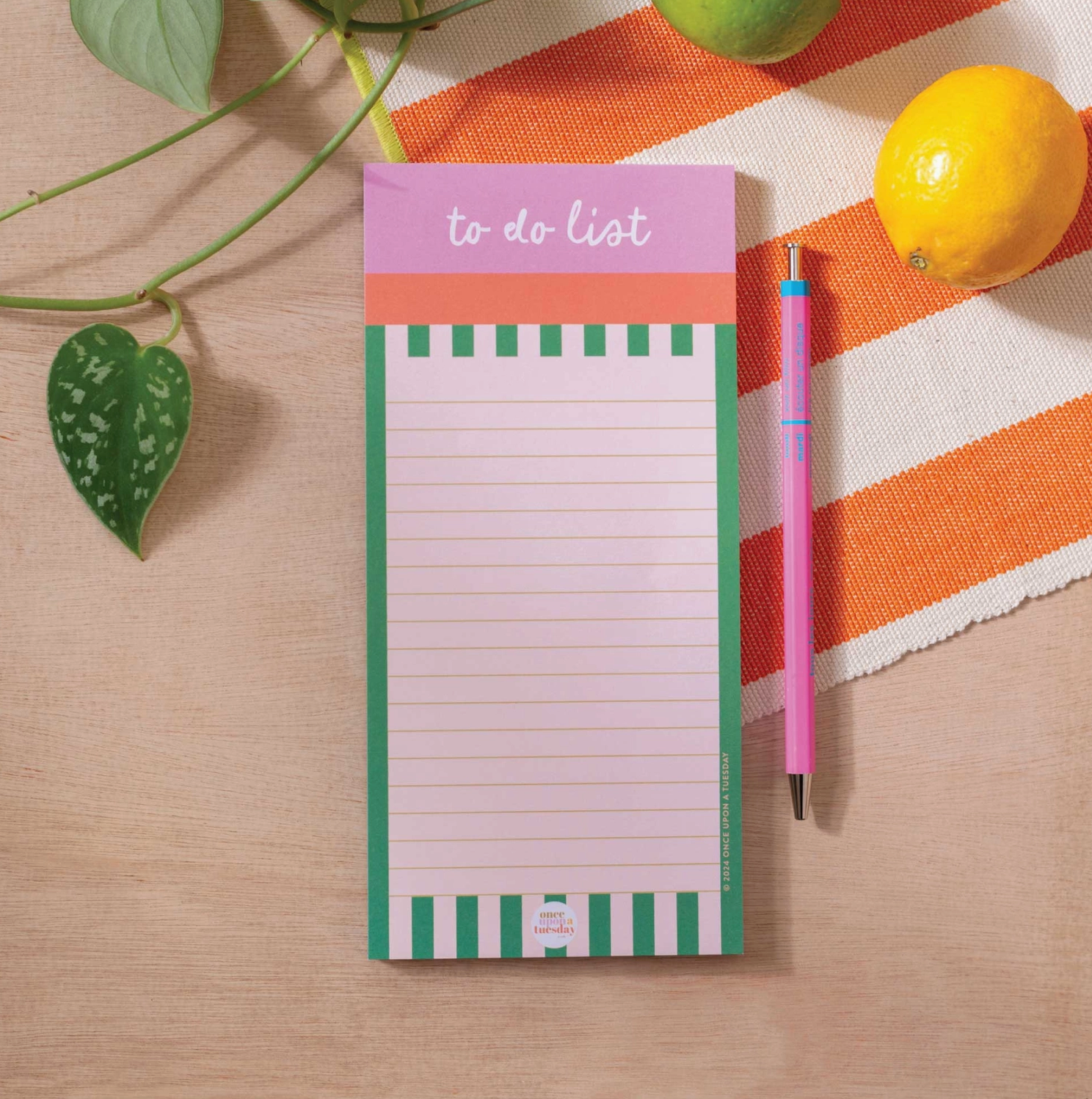 To Do List Pad - Cabana Stripe