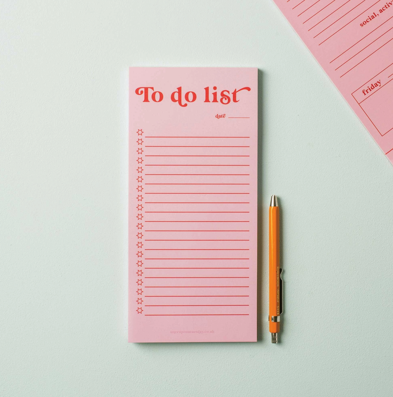 To Do List - Pink + Red