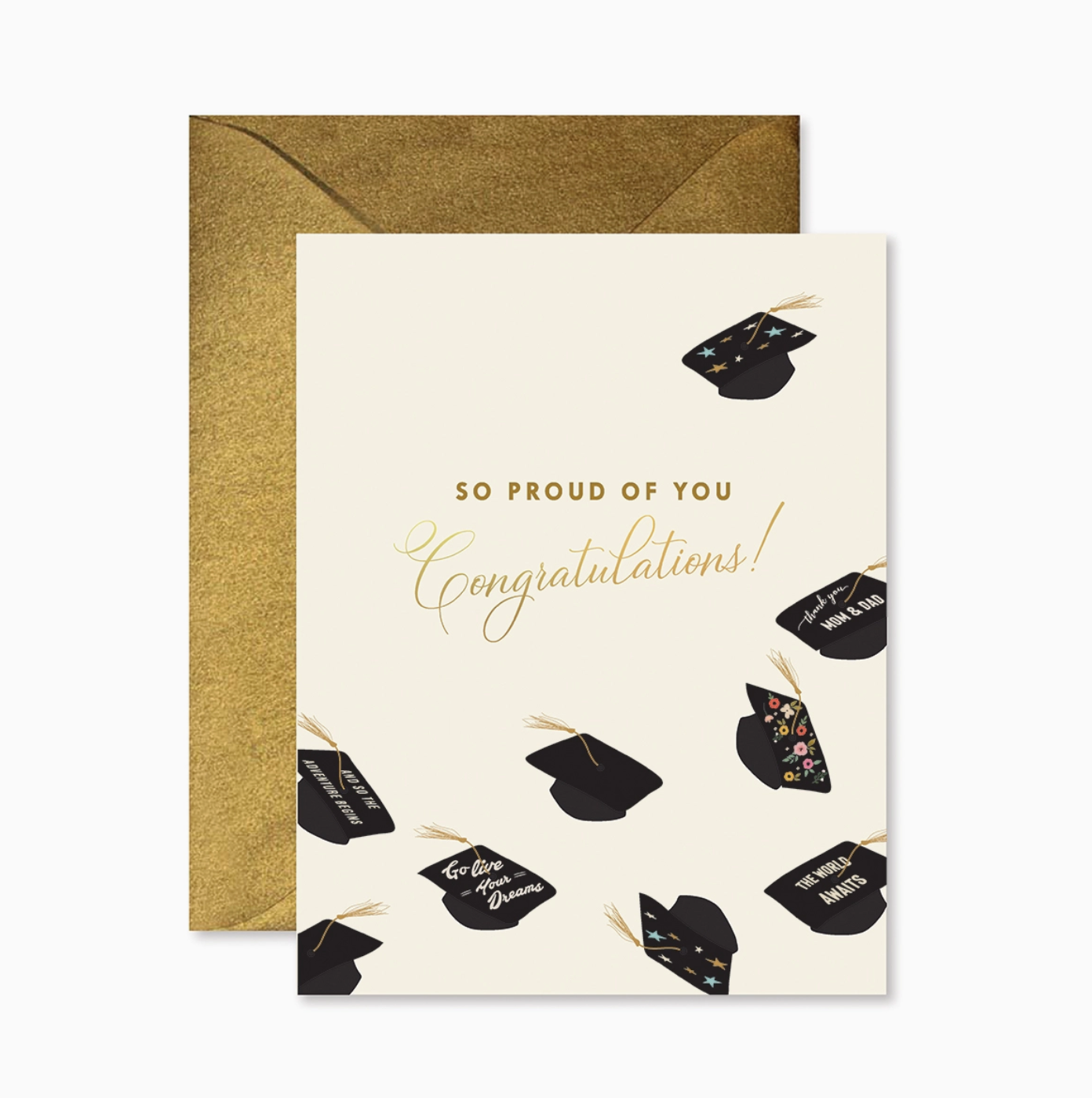 Flying Hats Graduation Card