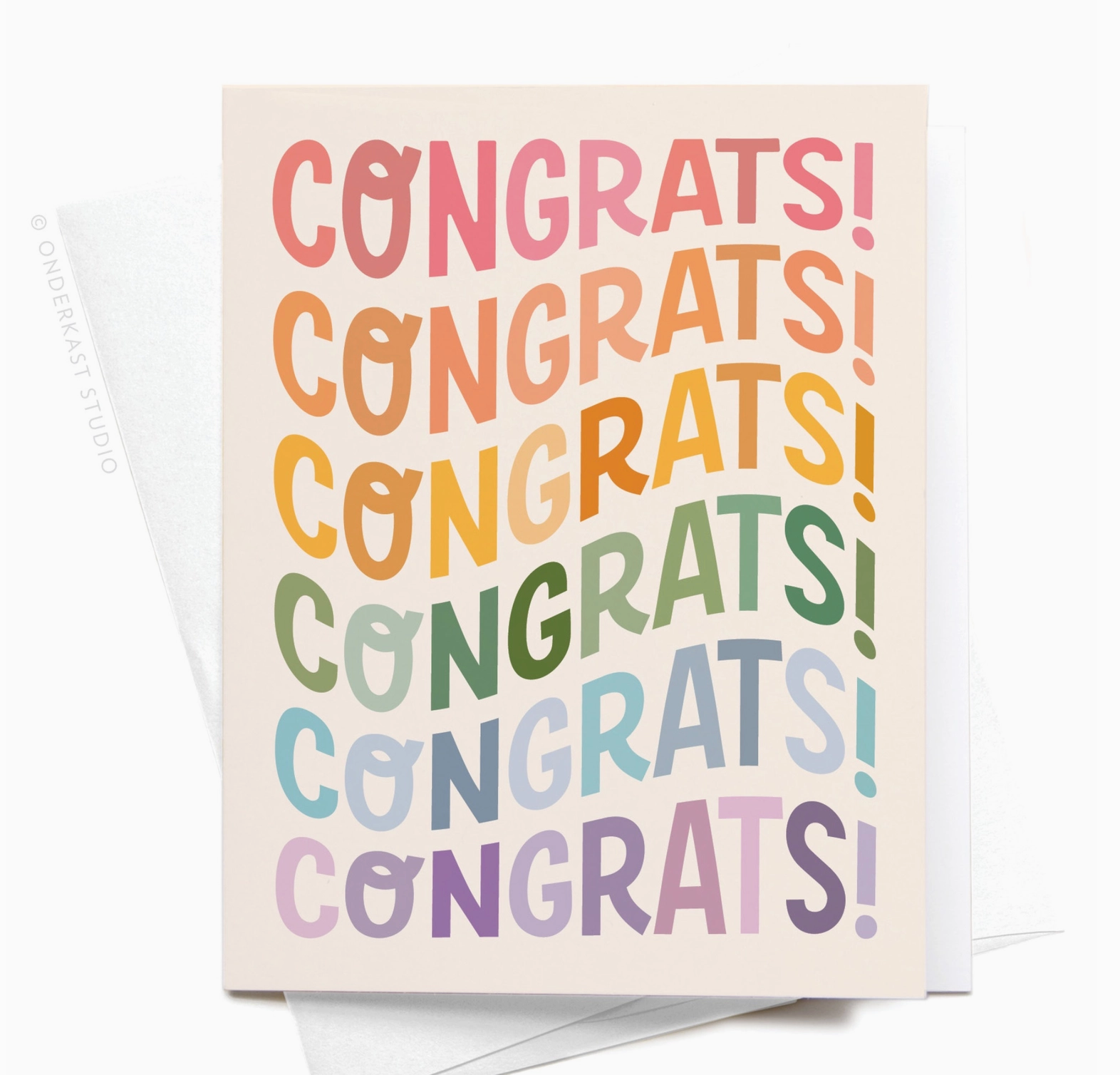 Congrats Wonky Type Greeting Card