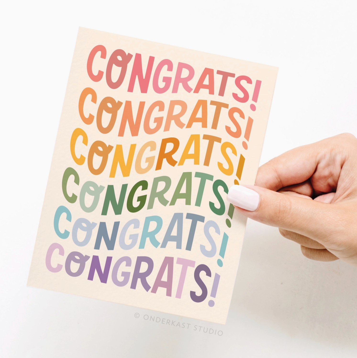 Congrats Wonky Type Greeting Card