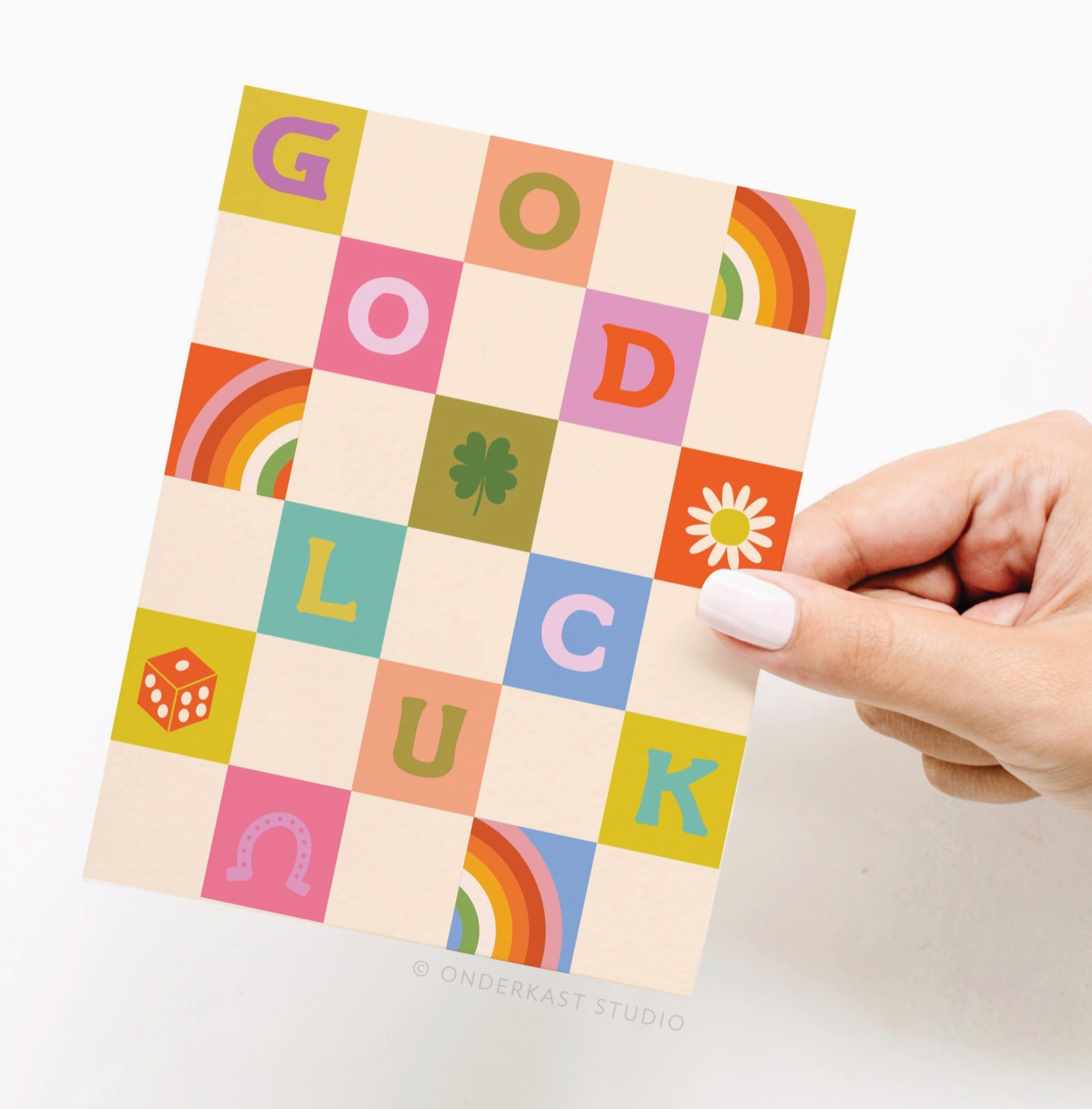 Groovy Good Luck Greeting Card