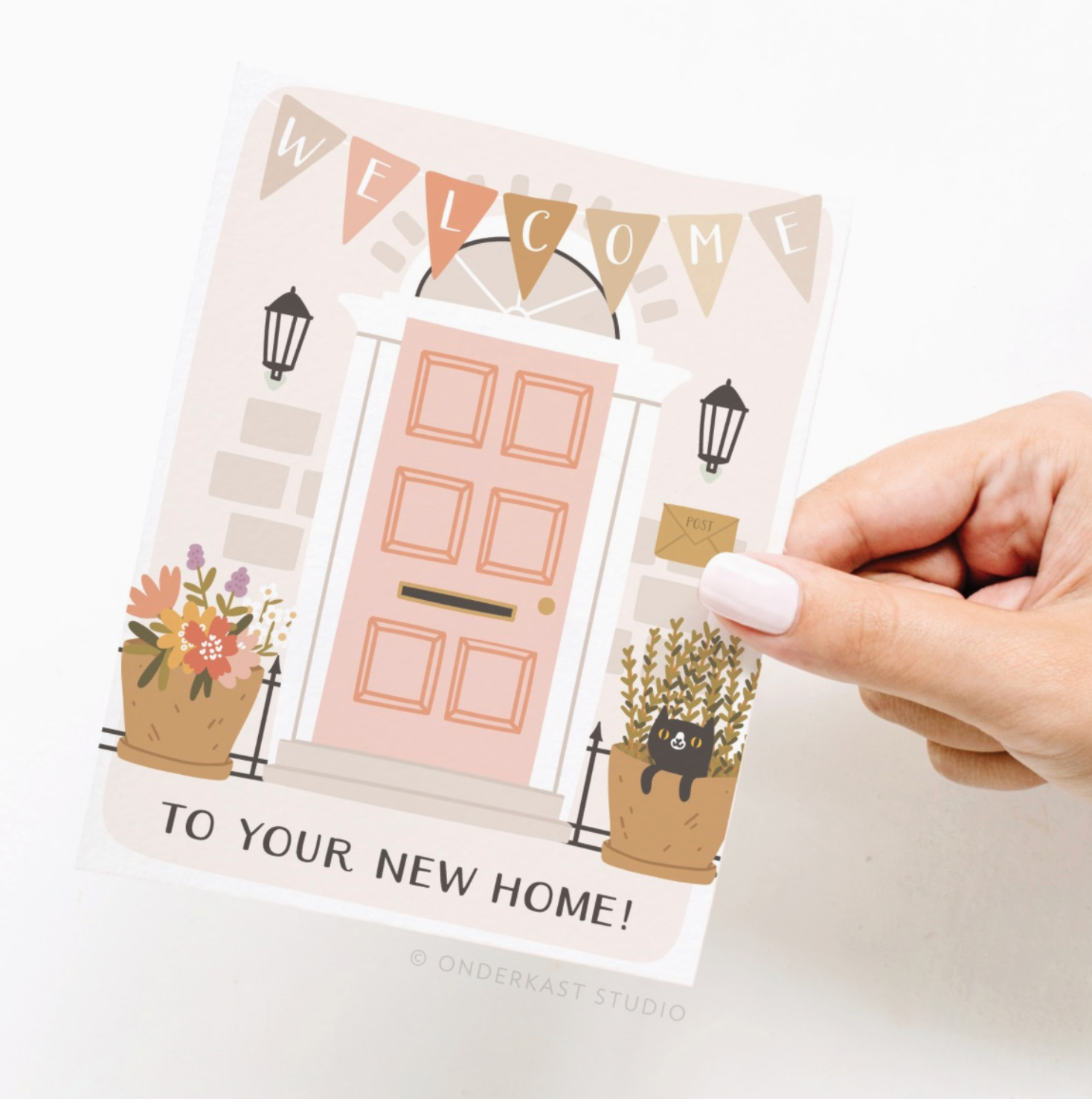 Welcome To Your New Home Door Greeting Card