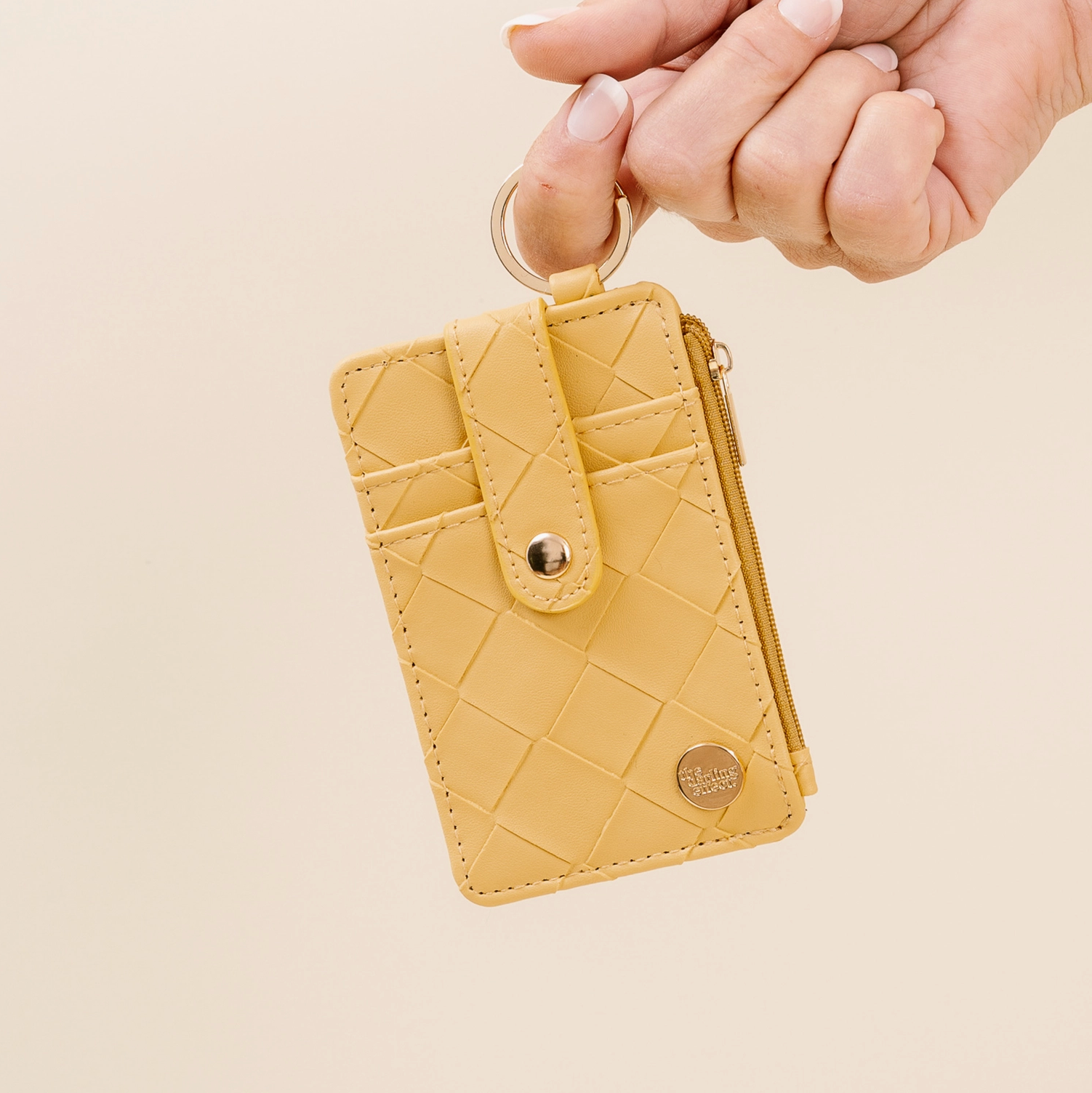 Keychain Wallet - Woven Mustard