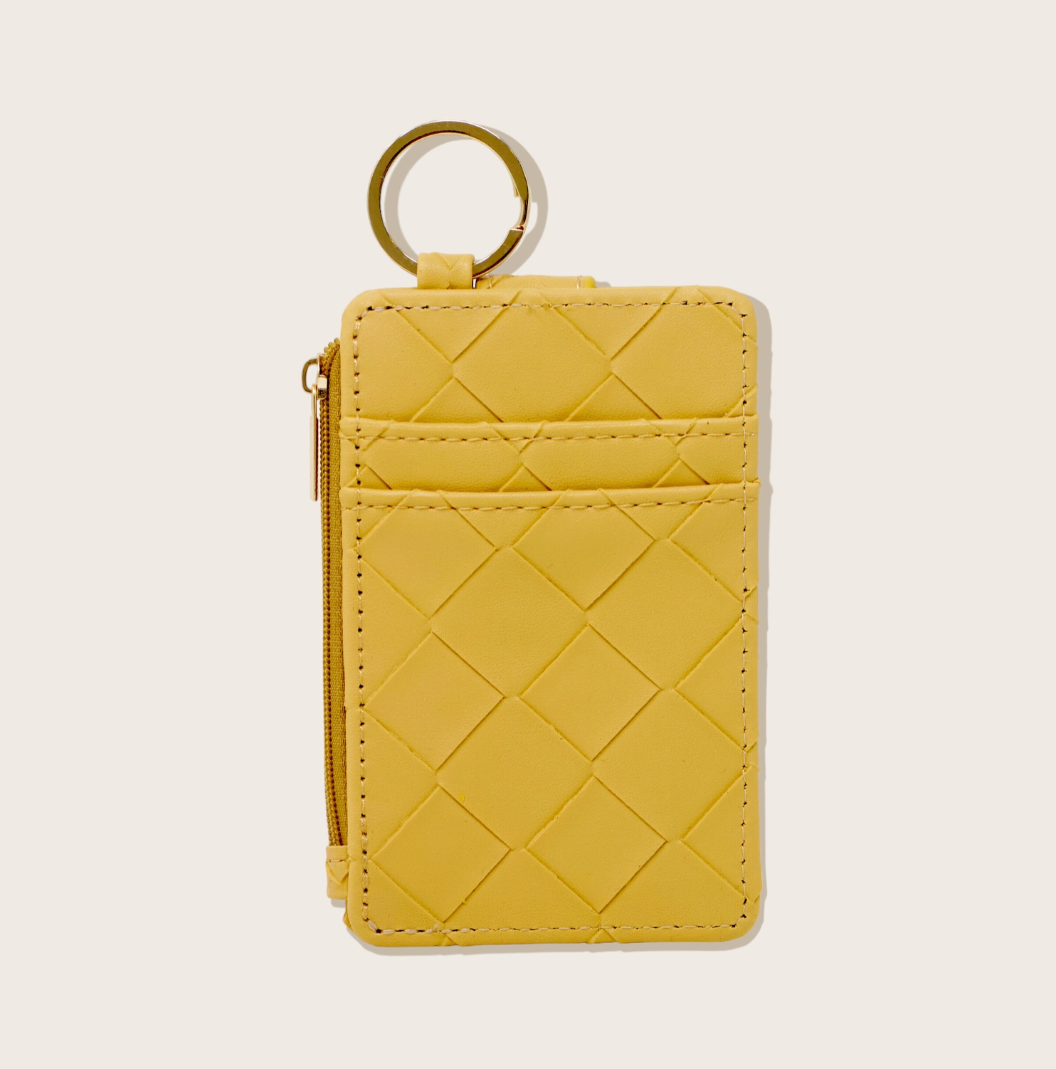 Keychain Wallet - Woven Mustard