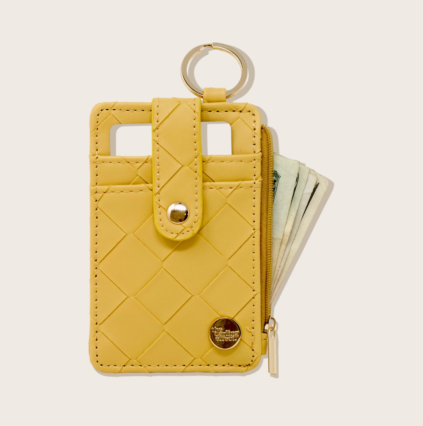 Keychain Wallet - Woven Mustard