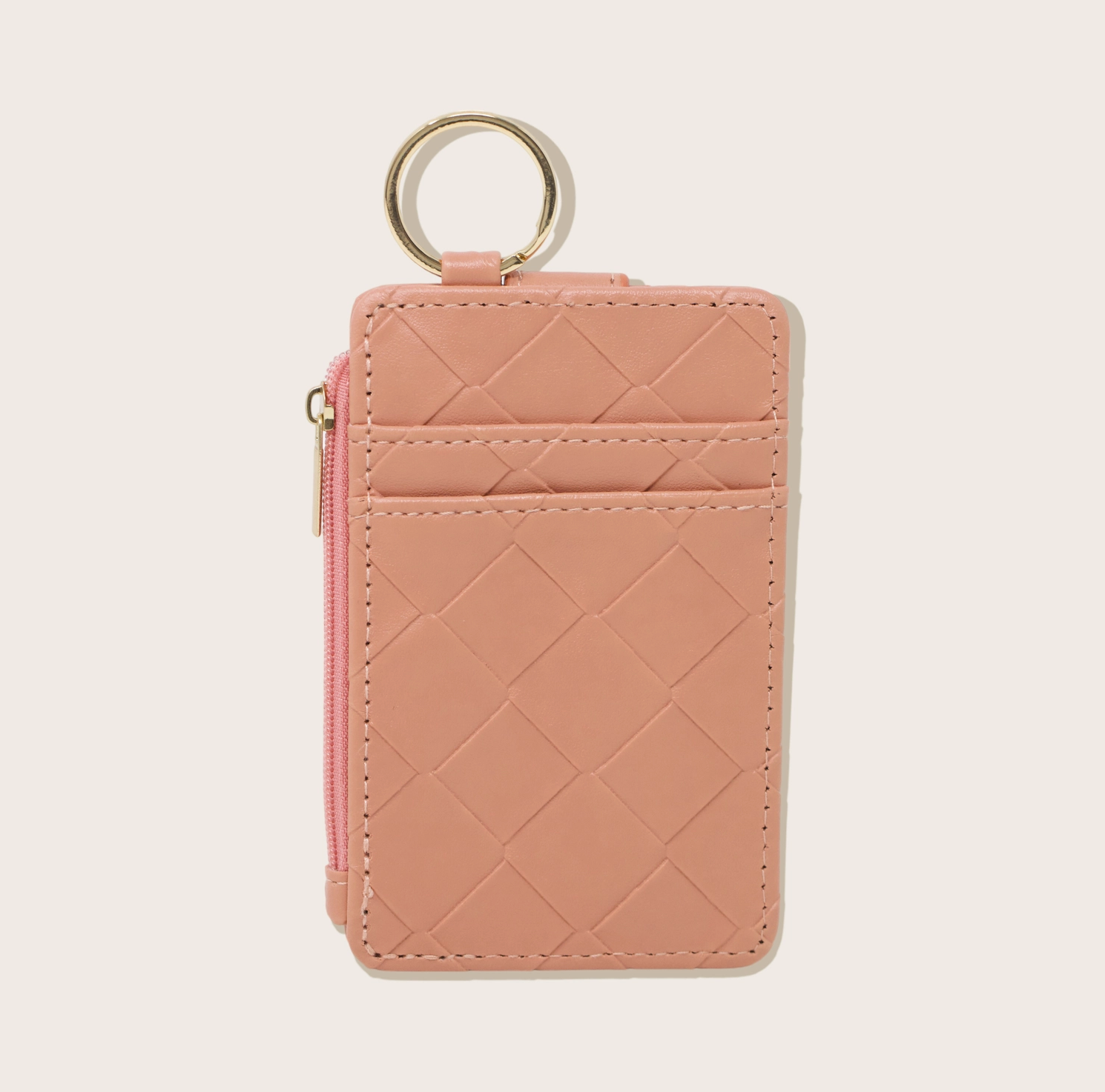 Keychain Wallet - Woven Rose