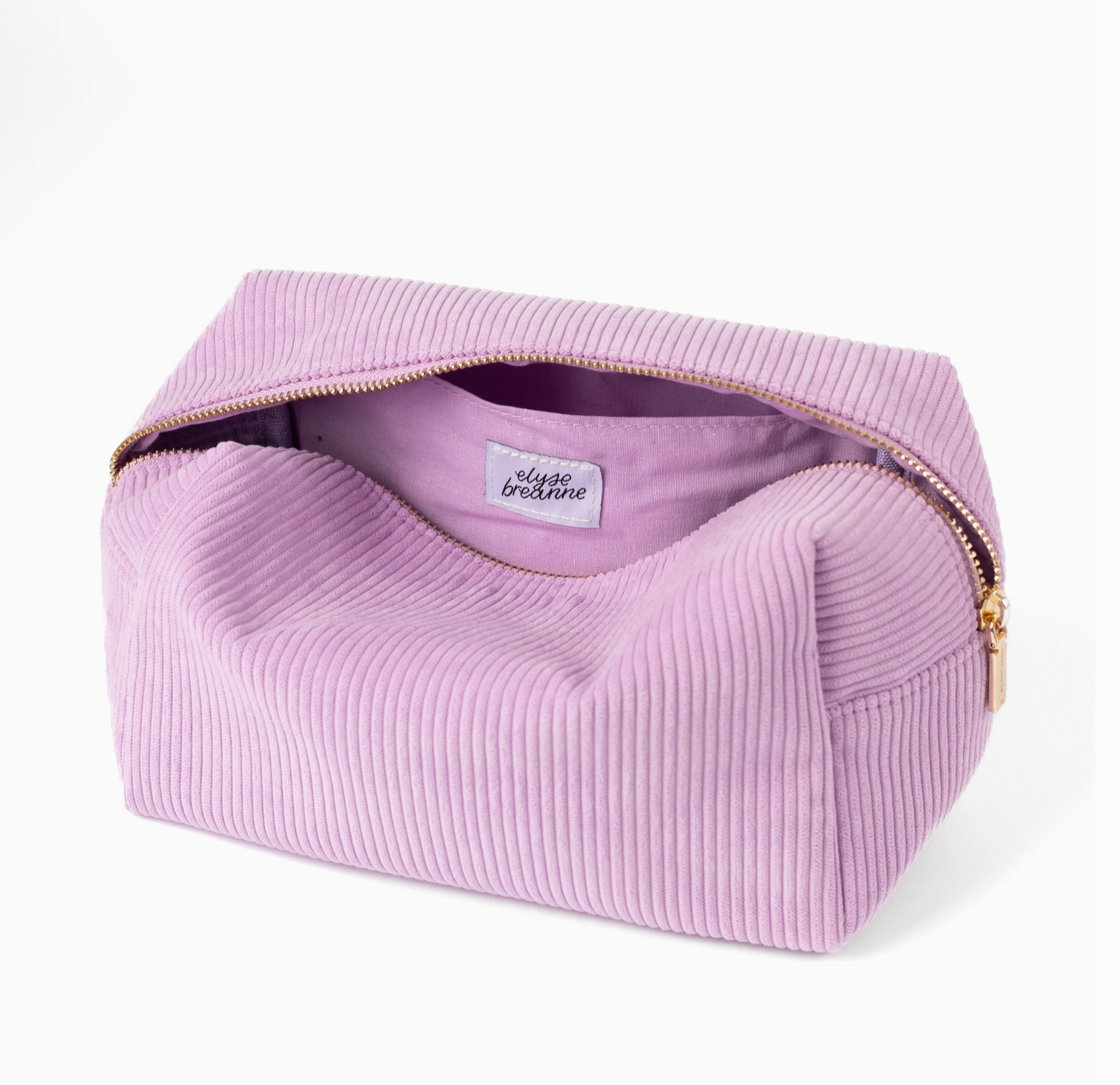 Lilac Corduroy Cosmetic Bag