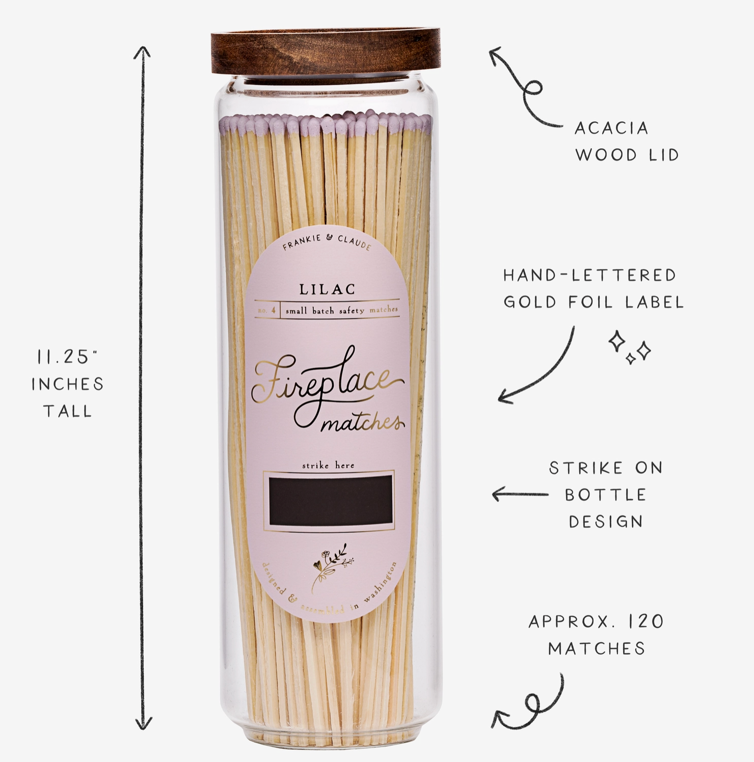 Fireplace Matches - Lilac
