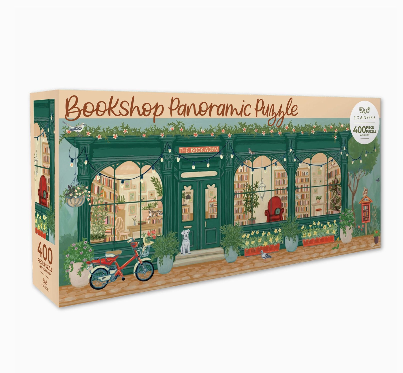 Bookworm Bookshop - 400 Piece Panoramic Jigsaw Puzzle