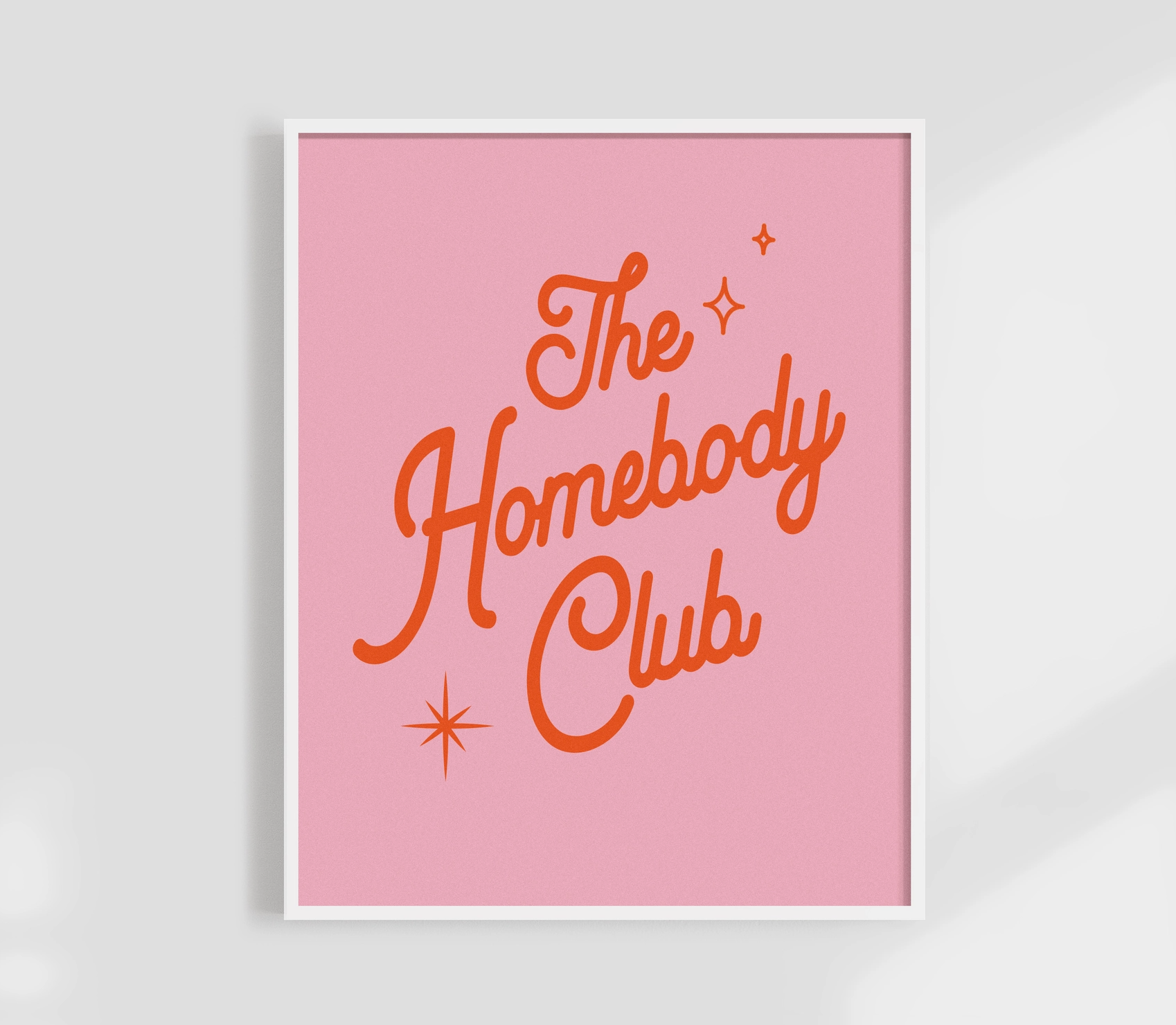 The Homebody Club Print - Red & Orange