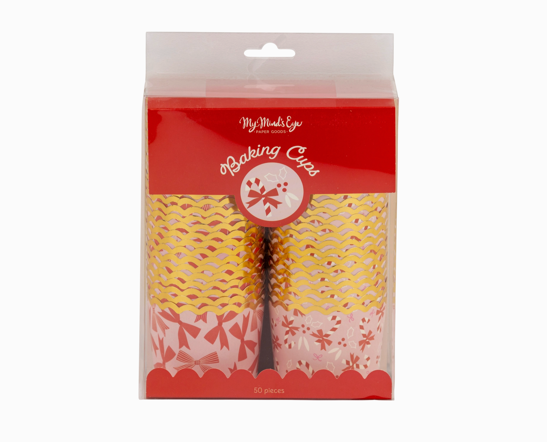 Red Gold Bows Baking Cups