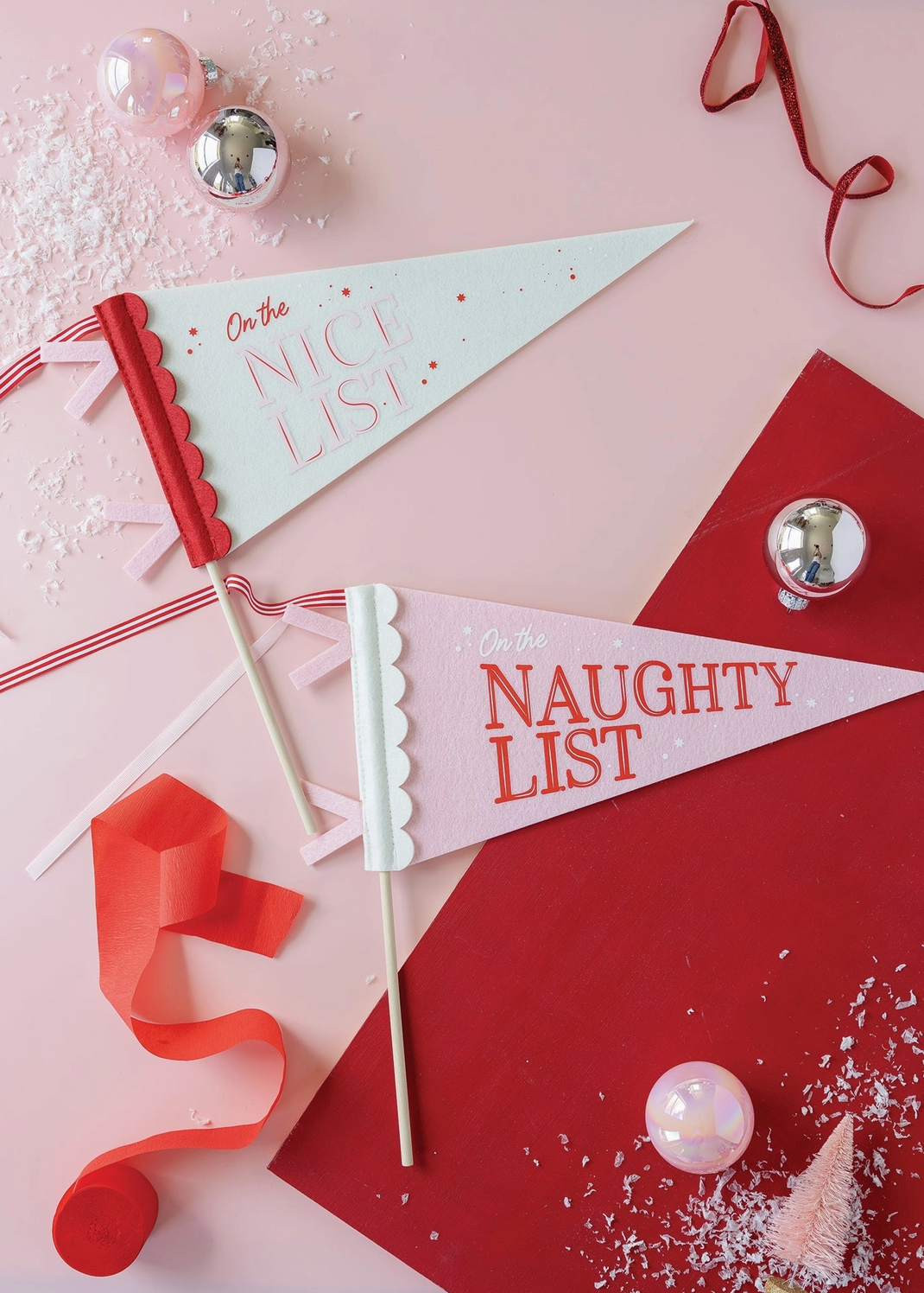 Naughty Nice Felt Banner