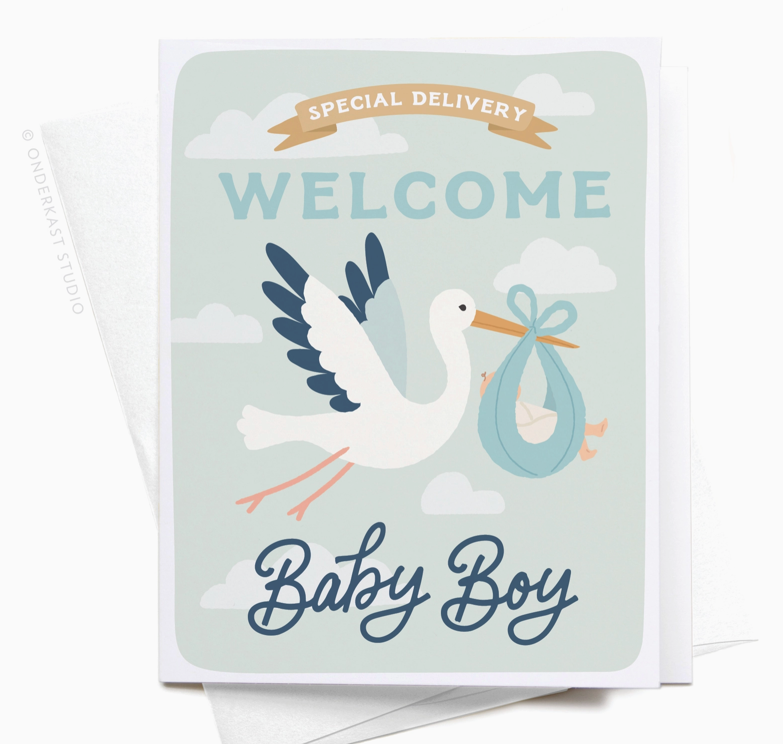 Special Delivery Welcome Baby Boy Card