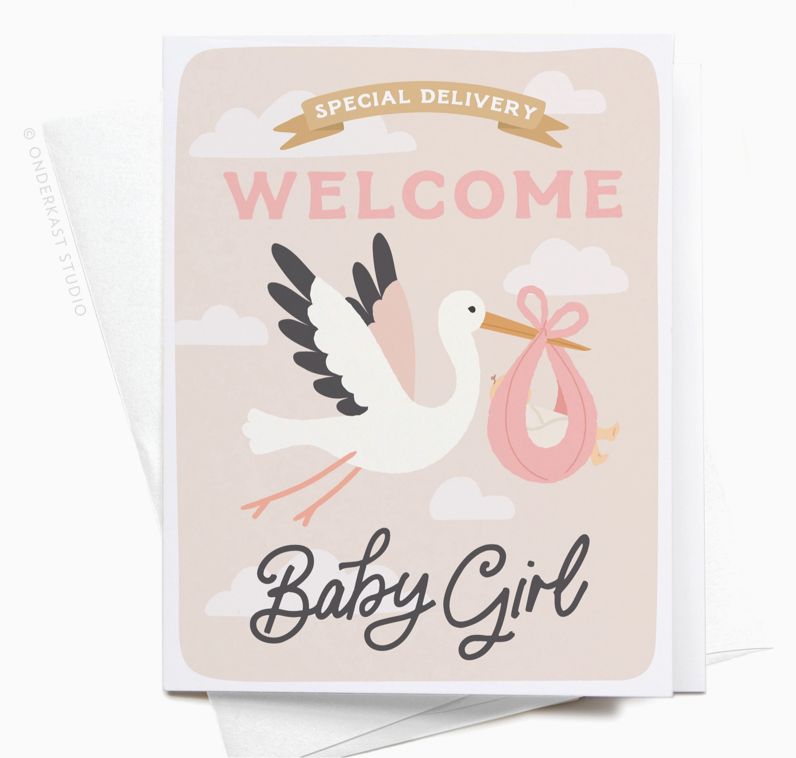 Special Delivery Welcome Baby Girl Card