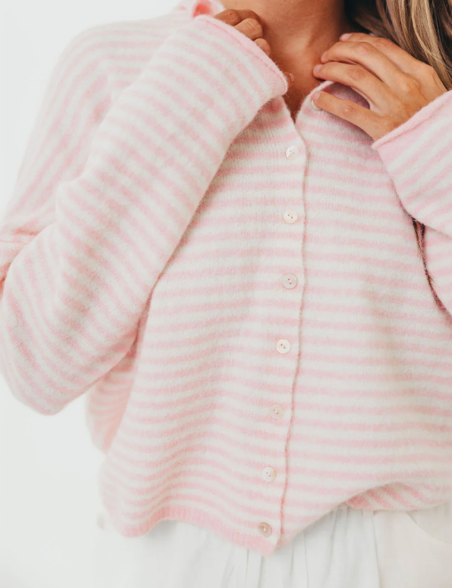 Pink Stripe London Cardigan