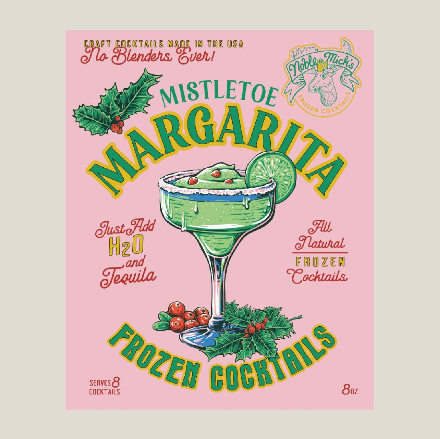 Cranberry Mistletoe Margarita Frozen Cocktail